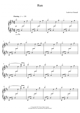 page one of Run (Educational Piano)