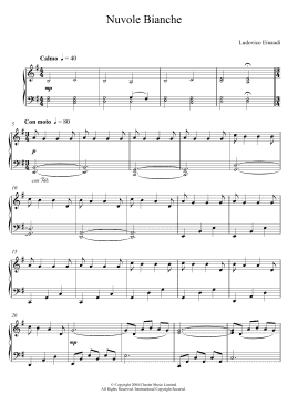 page one of Nuvole Bianche (abridged) (Educational Piano)