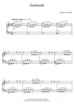 page one of Sarabande (Educational Piano)