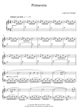 page one of Primavera (Educational Piano)