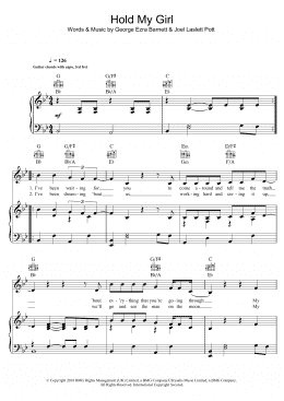 page one of Hold My Girl (Piano, Vocal & Guitar Chords)