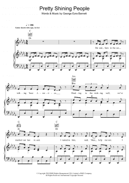 page one of Pretty Shining People (Piano, Vocal & Guitar Chords)