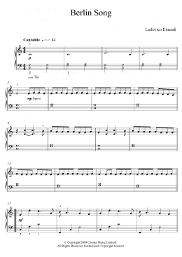 page one of Berlin Song (Educational Piano)