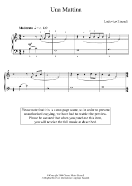 page one of Una Mattina (abridged) (Educational Piano)