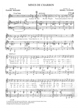page one of Mines De Charbon (Piano & Vocal)