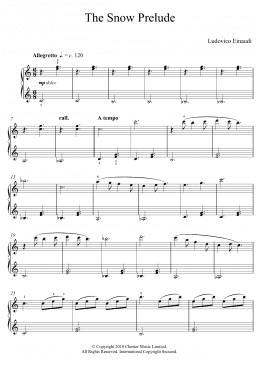 page one of The Snow Prelude No. 3 In C Major (Educational Piano)