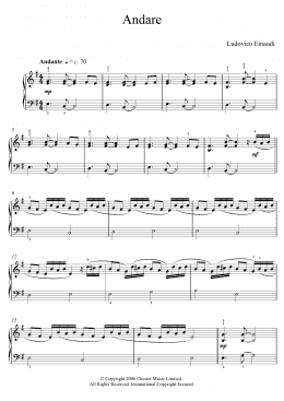page one of Andare (Educational Piano)