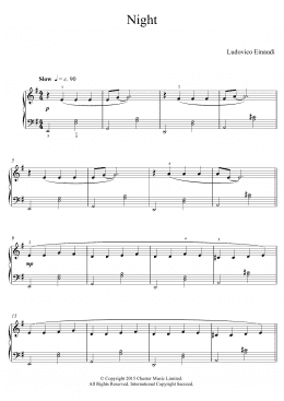 page one of Night (Educational Piano)