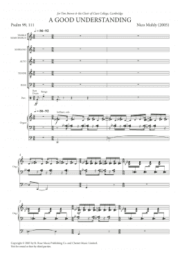page one of A Good Understanding (SATB Choir)
