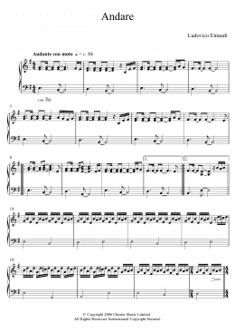 page one of Andare (Educational Piano)