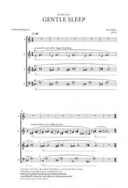 page one of Gentle Sleep (SATB Choir)