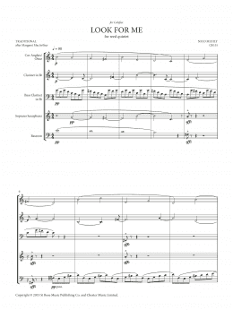 page one of Look For Me (Score and Parts) (Performance Ensemble)