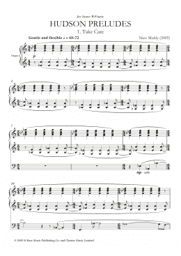 page one of Hudson Preludes (Organ)