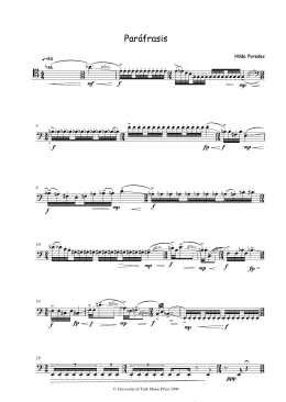 page one of Parafrasis (Trombone Solo)