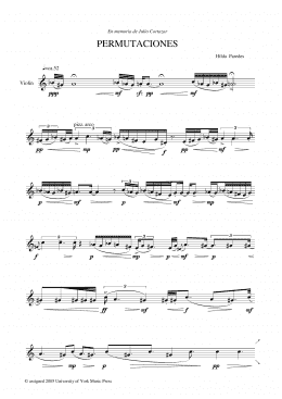 page one of Permutaciones (Violin Solo)