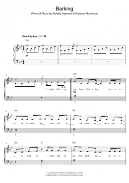 page one of Barking (Beginner Piano (Abridged))
