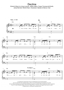page one of Decline (Beginner Piano (Abridged))