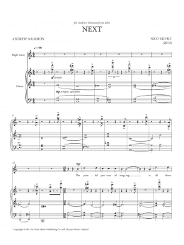 page one of Next (Piano & Vocal)