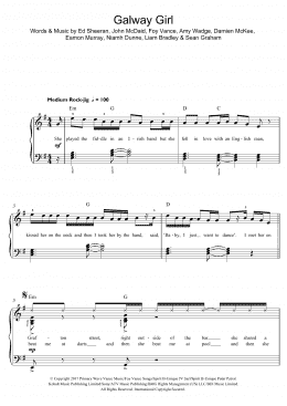 page one of Galway Girl (Beginner Piano (Abridged))