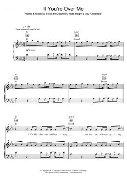 page one of If You're Over Me (Piano, Vocal & Guitar Chords)
