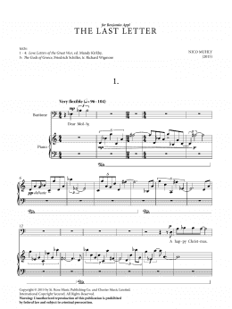 page one of The Last Letter (Piano Vocal Baritone)