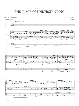 page one of The Place Of Understanding (for High Voice and Organ) (Piano & Vocal)
