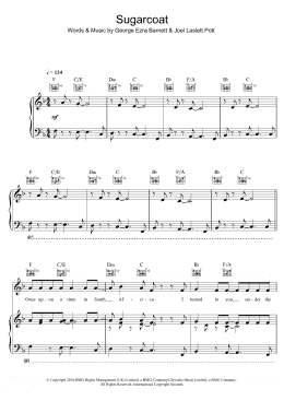 page one of Sugarcoat (Piano, Vocal & Guitar Chords)