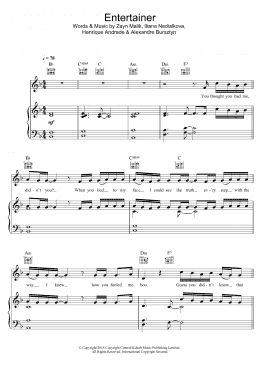 page one of Entertainer (Piano, Vocal & Guitar Chords)