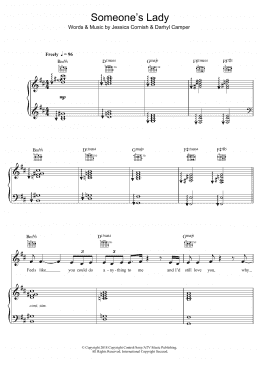 page one of Someone's Lady (Piano, Vocal & Guitar Chords)