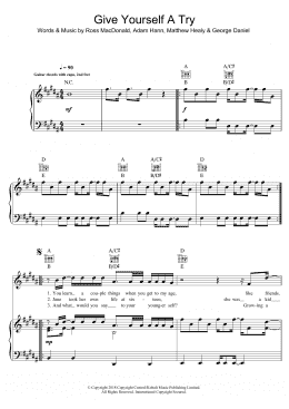 page one of Give Yourself A Try (Piano, Vocal & Guitar Chords)