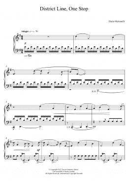 page one of District Line, East, One Stop (from Darkest Hour) (Piano Solo)