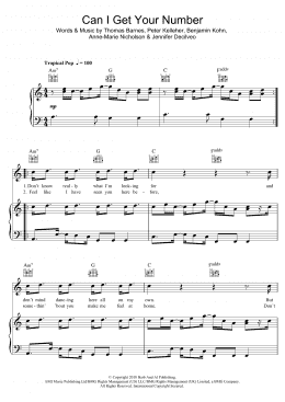 page one of Can I Get Your Number (Piano, Vocal & Guitar Chords)