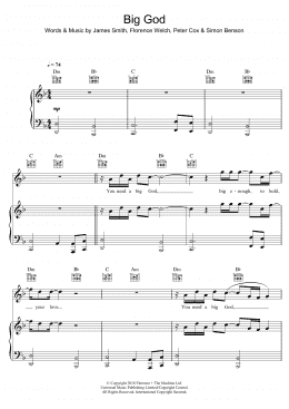 page one of Big God (Piano, Vocal & Guitar Chords)