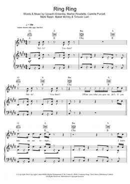 page one of Ring Ring (featuring Mabel and Rich The Kid) (Piano, Vocal & Guitar Chords)