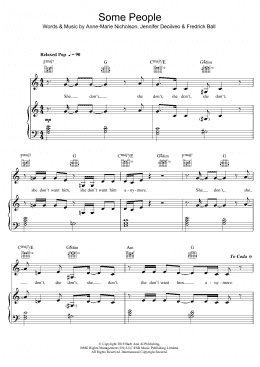page one of Some People (Piano, Vocal & Guitar Chords)