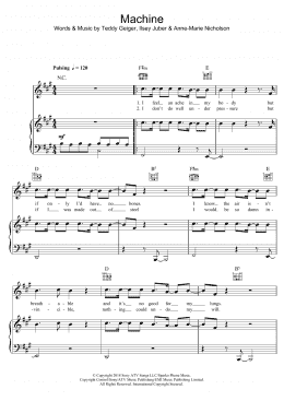 page one of Machine (Piano, Vocal & Guitar Chords)