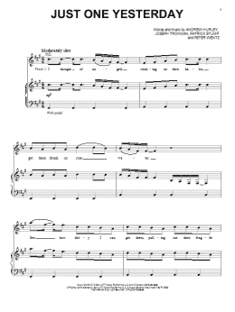 page one of Just One Yesterday (Piano, Vocal & Guitar Chords (Right-Hand Melody))