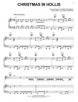 page one of Christmas In Hollis (Piano, Vocal & Guitar Chords (Right-Hand Melody))