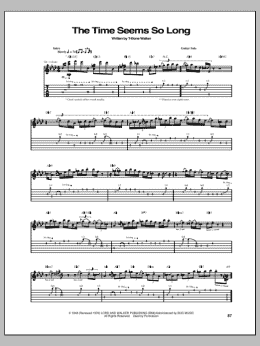 page one of The Time Seems So Long (Guitar Tab)
