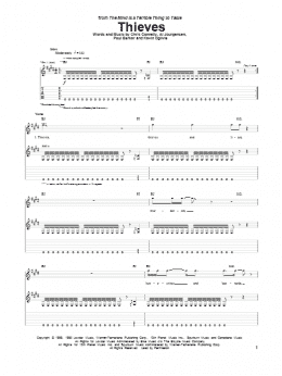 page one of Thieves (Guitar Tab)