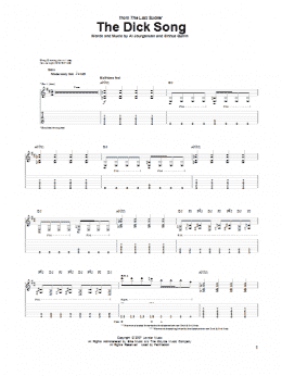 page one of The Dick Song (Guitar Tab)