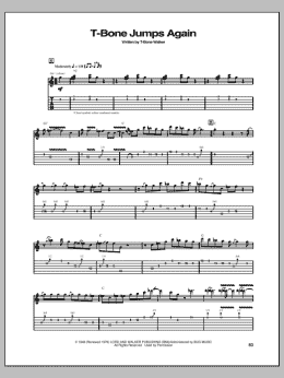 page one of T-Bone Jumps Again (Guitar Tab)