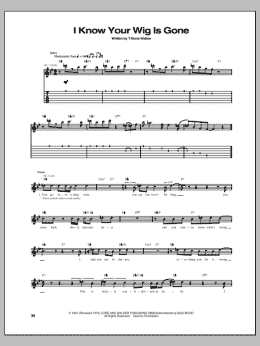page one of I Know Your Wig Is Gone (Guitar Tab)