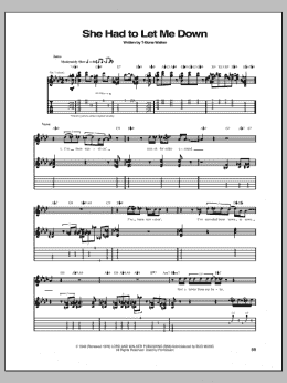 page one of She Had To Let Me Down (Guitar Tab)