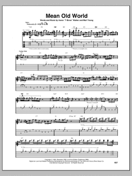 page one of Mean Old World (Guitar Tab)