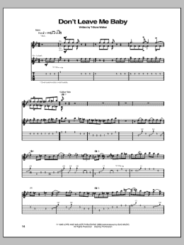 page one of Don't Leave Me Baby (Guitar Tab)