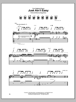 page one of Just Ain't Easy (Guitar Tab)
