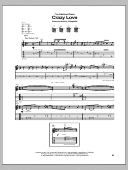 page one of Crazy Love (Guitar Tab)