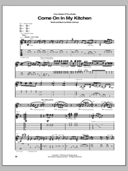 page one of Come On In My Kitchen (Guitar Tab)