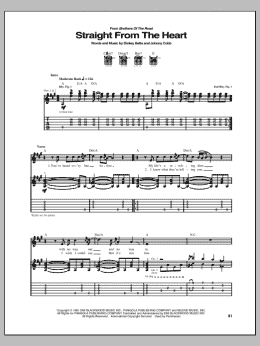page one of Straight From The Heart (Guitar Tab)